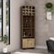 Tuhome Marsella Corner Bar Cabinet, Eight Built-in Wine Rack, Two Side Shelves, Mahogany/Aged Oak BGM7769 - alternate 6